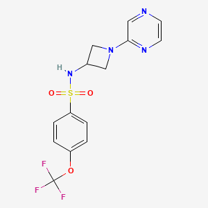 N-[1-(pyrazin-2-yl)azetidin-3-yl]-4-(trifluoromethoxy)benzene-1-sulfonamide