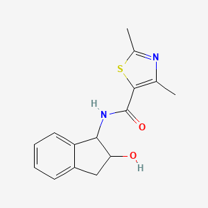 N-(2-hydroxy-2,3-dihydro-1H-inden-1-yl)-2,4-dimethyl-1,3-thiazole-5-carboxamide