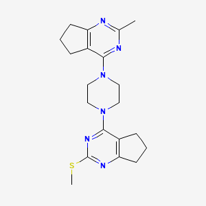 1-{2-methyl-5H,6H,7H-cyclopenta[d]pyrimidin-4-yl}-4-[2-(methylsulfanyl)-5H,6H,7H-cyclopenta[d]pyrimidin-4-yl]piperazine