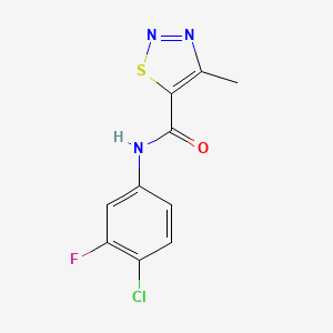 N-(4-chloro-3-fluorophenyl)-4-methyl-1,2,3-thiadiazole-5-carboxamide