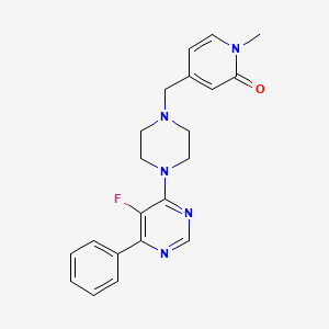 4-{[4-(5-Fluoro-6-phenylpyrimidin-4-yl)piperazin-1-yl]methyl}-1-methyl-1,2-dihydropyridin-2-one