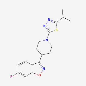 6-Fluoro-3-{1-[5-(propan-2-yl)-1,3,4-thiadiazol-2-yl]piperidin-4-yl}-1,2-benzoxazole