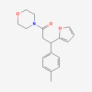 3-(2-Furanyl)-3-(4-methylphenyl)-1-(4-morpholinyl)-1-propanone
