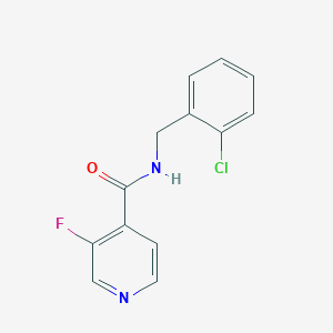 N-[(2-chlorophenyl)methyl]-3-fluoropyridine-4-carboxamide