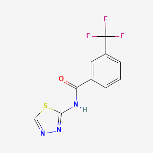 molecular formula C10H6F3N3OS B12242221 N-(1,3,4-thiadiazol-2-yl)-3-(trifluoromethyl)benzamide 