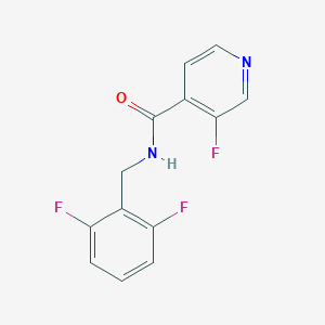 molecular formula C13H9F3N2O B12242233 N-[(2,6-difluorophenyl)methyl]-3-fluoropyridine-4-carboxamide 