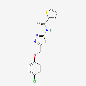 N-[5-[(4-chlorophenoxy)methyl]-1,3,4-thiadiazol-2-yl]-2-thiophenecarboxamide