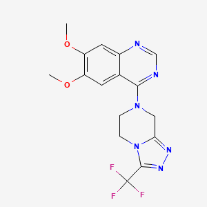 6,7-dimethoxy-4-[3-(trifluoromethyl)-5H,6H,7H,8H-[1,2,4]triazolo[4,3-a]pyrazin-7-yl]quinazoline