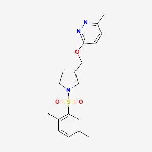 3-{[1-(2,5-Dimethylbenzenesulfonyl)pyrrolidin-3-yl]methoxy}-6-methylpyridazine