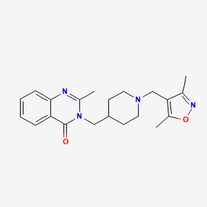 3-({1-[(3,5-Dimethyl-1,2-oxazol-4-yl)methyl]piperidin-4-yl}methyl)-2-methyl-3,4-dihydroquinazolin-4-one