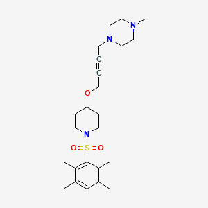 1-Methyl-4-(4-{[1-(2,3,5,6-tetramethylbenzenesulfonyl)piperidin-4-yl]oxy}but-2-yn-1-yl)piperazine