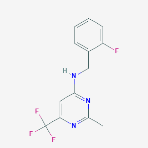 N-[(2-fluorophenyl)methyl]-2-methyl-6-(trifluoromethyl)pyrimidin-4-amine