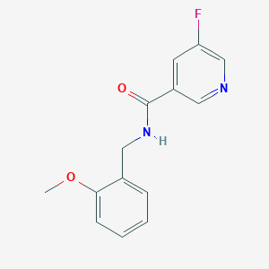 5-fluoro-N-[(2-methoxyphenyl)methyl]pyridine-3-carboxamide