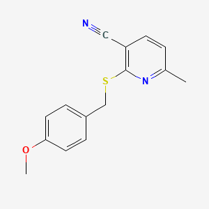 2-[(4-Methoxybenzyl)sulfanyl]-6-methylpyridine-3-carbonitrile