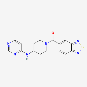 N-[1-(2,1,3-benzothiadiazole-5-carbonyl)piperidin-4-yl]-6-methylpyrimidin-4-amine