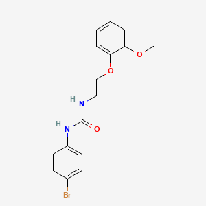molecular formula C16H17BrN2O3 B1224242 1-(4-溴苯基)-3-[2-(2-甲氧基苯氧基)乙基]脲 