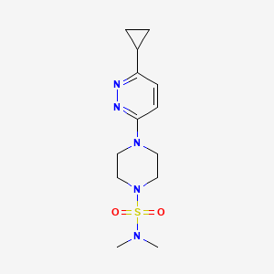 4-(6-cyclopropylpyridazin-3-yl)-N,N-dimethylpiperazine-1-sulfonamide