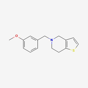 molecular formula C15H17NOS B12242450 5-[(3-methoxyphenyl)methyl]-4H,5H,6H,7H-thieno[3,2-c]pyridine 