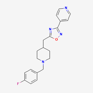 4-[5-({1-[(4-Fluorophenyl)methyl]piperidin-4-yl}methyl)-1,2,4-oxadiazol-3-yl]pyridine