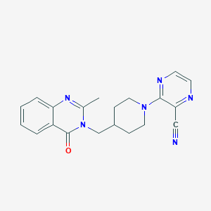 3-{4-[(2-Methyl-4-oxo-3,4-dihydroquinazolin-3-yl)methyl]piperidin-1-yl}pyrazine-2-carbonitrile