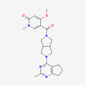 4-methoxy-1-methyl-5-(5-{2-methyl-5H,6H,7H-cyclopenta[d]pyrimidin-4-yl}-octahydropyrrolo[3,4-c]pyrrole-2-carbonyl)-1,2-dihydropyridin-2-one