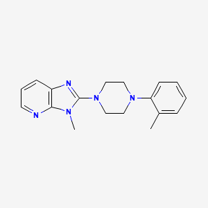 molecular formula C18H21N5 B12242489 1-{3-methyl-3H-imidazo[4,5-b]pyridin-2-yl}-4-(2-methylphenyl)piperazine 