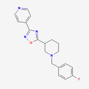 4-(5-{1-[(4-Fluorophenyl)methyl]piperidin-3-yl}-1,2,4-oxadiazol-3-yl)pyridine