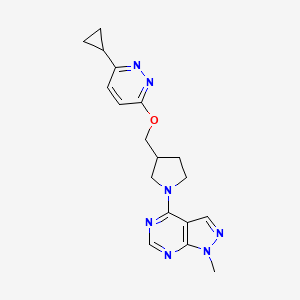 3-cyclopropyl-6-[(1-{1-methyl-1H-pyrazolo[3,4-d]pyrimidin-4-yl}pyrrolidin-3-yl)methoxy]pyridazine