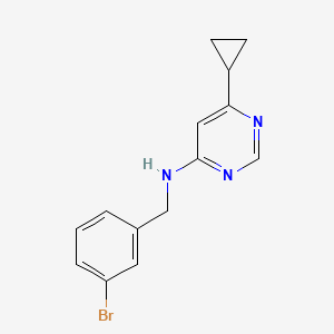 N-[(3-bromophenyl)methyl]-6-cyclopropylpyrimidin-4-amine