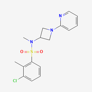 3-chloro-N,2-dimethyl-N-[1-(pyridin-2-yl)azetidin-3-yl]benzene-1-sulfonamide