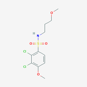 molecular formula C11H15Cl2NO4S B1224256 2,3-二氯-4-甲氧基-N-(3-甲氧基丙基)苯磺酰胺 