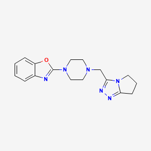 2-[4-({5H,6H,7H-pyrrolo[2,1-c][1,2,4]triazol-3-yl}methyl)piperazin-1-yl]-1,3-benzoxazole