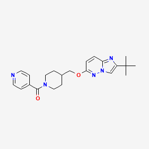 4-{4-[({2-Tert-butylimidazo[1,2-b]pyridazin-6-yl}oxy)methyl]piperidine-1-carbonyl}pyridine