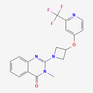 3-Methyl-2-(3-{[2-(trifluoromethyl)pyridin-4-yl]oxy}azetidin-1-yl)-3,4-dihydroquinazolin-4-one