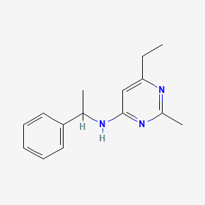 6-ethyl-2-methyl-N-(1-phenylethyl)pyrimidin-4-amine