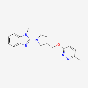 1-methyl-2-(3-{[(6-methylpyridazin-3-yl)oxy]methyl}pyrrolidin-1-yl)-1H-1,3-benzodiazole