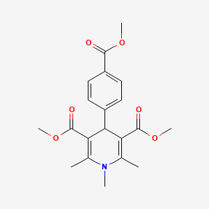 molecular formula C20H23NO6 B1224263 4-(4-methoxycarbonylphenyl)-1,2,6-trimethyl-4H-pyridine-3,5-dicarboxylic acid dimethyl ester 