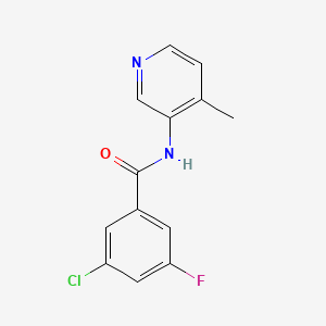 molecular formula C13H10ClFN2O B12242632 3-chloro-5-fluoro-N-(4-methylpyridin-3-yl)benzamide 