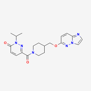 6-[4-({Imidazo[1,2-b]pyridazin-6-yloxy}methyl)piperidine-1-carbonyl]-2-(propan-2-yl)-2,3-dihydropyridazin-3-one