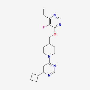 4-Cyclobutyl-6-(4-{[(6-ethyl-5-fluoropyrimidin-4-yl)oxy]methyl}piperidin-1-yl)pyrimidine