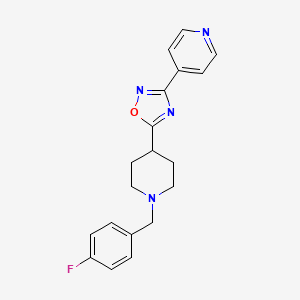 4-(5-{1-[(4-Fluorophenyl)methyl]piperidin-4-yl}-1,2,4-oxadiazol-3-yl)pyridine