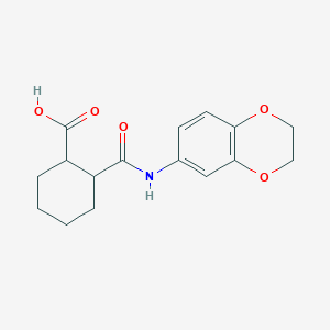 2-[(2,3-Dihydro-1,4-benzodioxin-6-ylamino)-oxomethyl]-1-cyclohexanecarboxylic acid