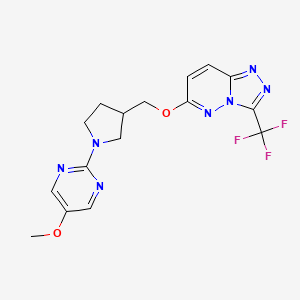 5-Methoxy-2-[3-({[3-(trifluoromethyl)-[1,2,4]triazolo[4,3-b]pyridazin-6-yl]oxy}methyl)pyrrolidin-1-yl]pyrimidine