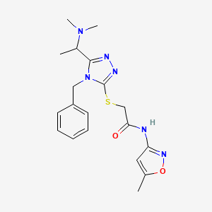 2-[[5-[1-(dimethylamino)ethyl]-4-(phenylmethyl)-1,2,4-triazol-3-yl]thio]-N-(5-methyl-3-isoxazolyl)acetamide
