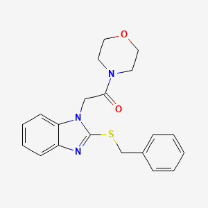 1-(4-Morpholinyl)-2-[2-(phenylmethylthio)-1-benzimidazolyl]ethanone