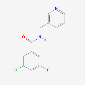 3-chloro-5-fluoro-N-[(pyridin-3-yl)methyl]benzamide