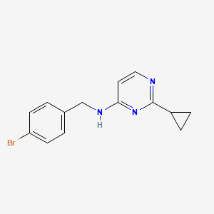 N-[(4-bromophenyl)methyl]-2-cyclopropylpyrimidin-4-amine