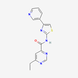 6-ethyl-N-[4-(pyridin-3-yl)-1,3-thiazol-2-yl]pyrimidine-4-carboxamide