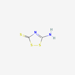 molecular formula C2H2N2S3 B1224285 3-Amino-1,2,4-dithiazole-5-thione CAS No. 6846-35-1
