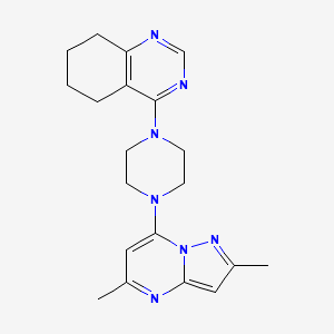 4-(4-{2,5-Dimethylpyrazolo[1,5-a]pyrimidin-7-yl}piperazin-1-yl)-5,6,7,8-tetrahydroquinazoline